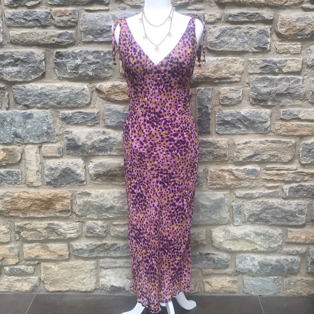 ABS purple print sundress